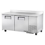 True TWT-67F-HC - Deep Work Top Freezer, two-section, (2) solid doors, (4) shelves